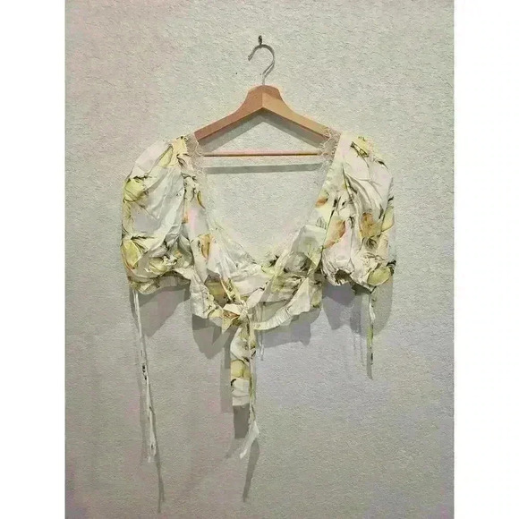 FOR LOVE & LEMONS ALANA CROP TOP SZ Large - Picture 3 of 6